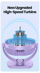 TOPK Mini USB Desk Fan, 3-Speed Adjustable Airflow, Low Noise Quiet Operation, 360° Flexible Rotation, Compact Portable Design for Home, Office & Bedroom
