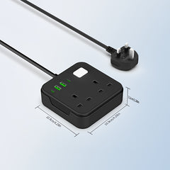 6-in-1 Power Socket Surge Protector, Power Socket/power Board/power Strip, Small Night Light, 3250W, 13A, 1.8M Power Cord, Portable Power Socket, 2 AC Power Sockets, 4 USB Ports, Suitable For Home, Kitchen, Office Or Hotel Use
