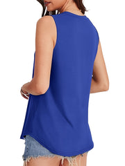 Women'S 3pcs Casual Sleeveless Tank Tops - Loose Fit, Round Neck, Solid Color, All-Season Comfort, Polyester Blend, Machine Washable, Ladies Tank Tops