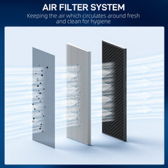 Ice Cooling Tower Fan, Water Conditioner Evaporative Air Cooler Unit with 4 Modes, 3 Speed, Remote Control, Timer, Oscillating for Home Bedroom, Black