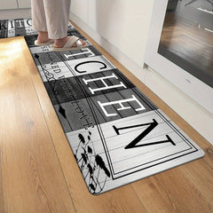 1pc Kitchen Mat, Polyester Fiber Crystal Velvet, Hand Wash Only, Comfortable Cushioning, for Kitchen Laundry Room Hallway Living Room, Ideal Holiday Gift Choice, ≥800g/㎡