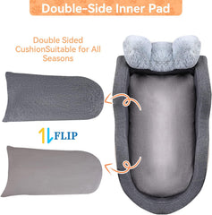 Matsofamic Dog Car Seat for Small Dog Center Console Seat Pet Booster Seat for Car Puppy Car Seat for Small Dogs(Dark Gray)