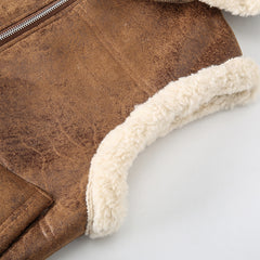 Men's Faux Fur-Lined Hooded Vest, Thickened and -Lined, Fashionable Windproof and Warm Outer Jacket for Men