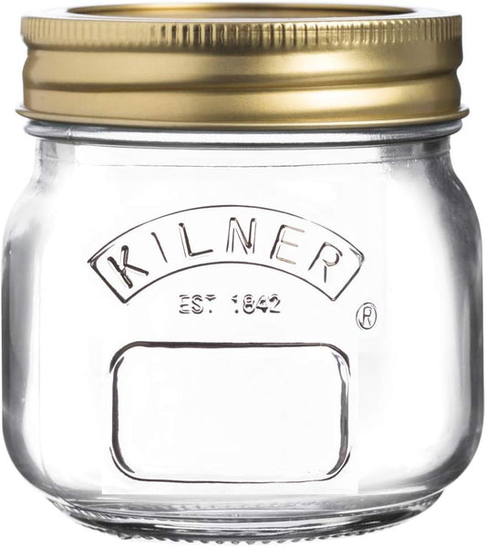 Kilner Preserve Jar 0.5L (500Ml) round Glass Screw Top Lid Preservation Storage Jar for Jams Chutneys Small Pickled Fruits