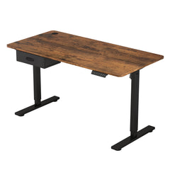 Electric Standing Desk, Sit Stand Table, Height Adjustable Electric Standing Computer Desk with USB Charging Port and Desk Drawer for Home Office