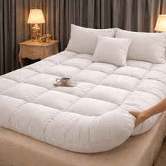 1piece Mattress Topper Like Memory Foam Extra 10-CM Thickness Mattresses Toppers for Back Pain Relief with Washable ALL SIZES UK SINGLE DOUBLE KING SUPER KING SMALL DOUBLE