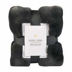 House & Home Bubble Faux Fur Throw in 3 Colours, 152 X 177 Cm