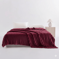 Luxuriously Ribbed Throw, Soft Plush Fleece Blanket, Lightweight and Cosy Sofa Bed throw, 204x248cm, Premium Quality Polyester Decorative Throw for Home Comfort | Fast Dispatch from Local Warehouse | Trusted UK Brand