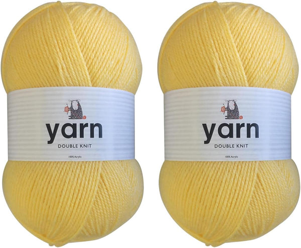 Korbond DK Beige Yarn - 100G Acrylic Wool - Lightweight, Hypoallergenic & Durable Double Knit Crochet Yarn Knitting Wool (290M Total)