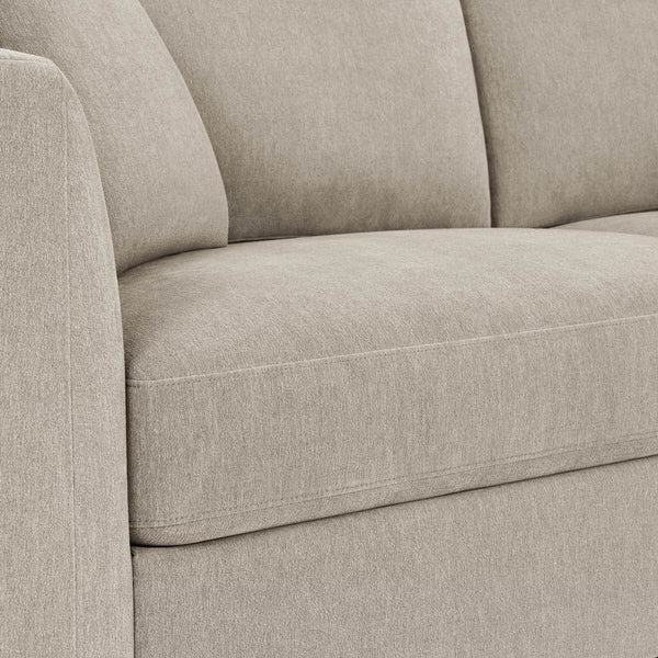 Thomasville Walsen Grey Fabric Corner Sofa with Storage Ottoman, Right Hand Facing
