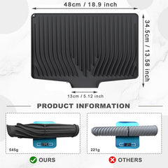 Dish Drying Mat with Drainage - 48 X 34.5cm Silicone Dish Drying Mat for Dishes, Dish Drying Mat, Heat Resistant, Non-Slip, Dish Drying Mat, Draining Board Washing Mat Drying Mat for Crockery Cutlery Drip Tray
