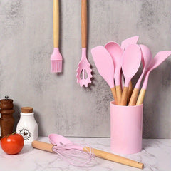 12pcs Silicone Kitchen Utensil Set- Non-Stick, Heat Resistant Cooking Tools& Baking Supplies