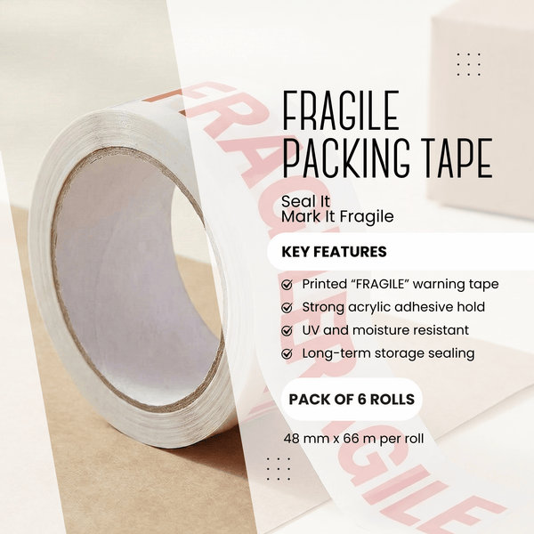 Pack of 6 Fragile Tape