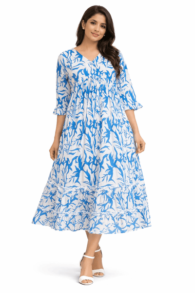 Teamwear* Women'SFloral Printed Kurta Dress for Women