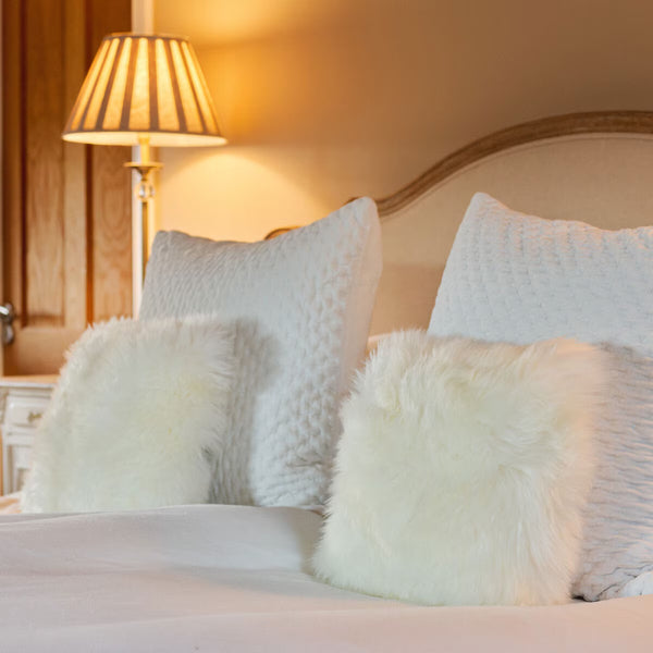 Bowron Single Sided Sheepskin Cushion, 35 X 35Cm in 7 Colours