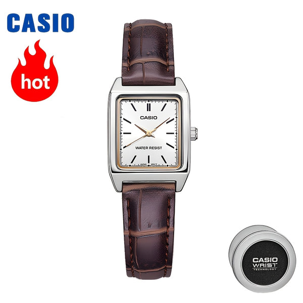 Casio Vintage Small Square Watch for Women and Teens, Simple Analog Style