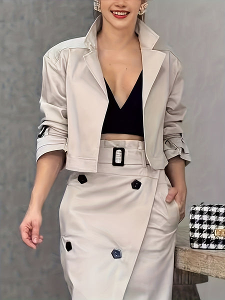 Two-Piece Set for Women Featuring an Elegant Blouse And a Skirt (LL168)