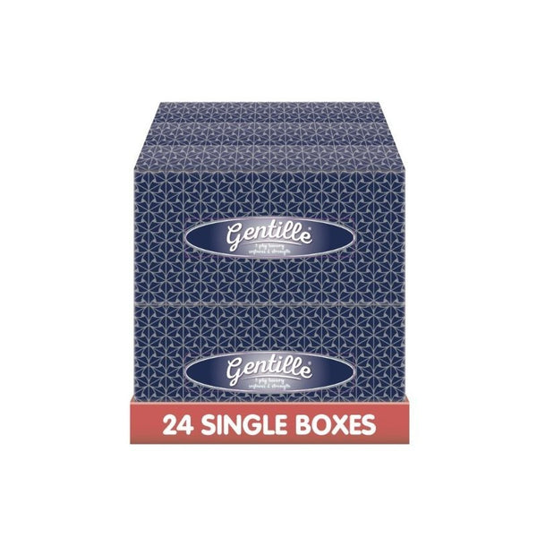 Gentille Facial Tissues Boxes 24 Pk Luxury Soft Strong Regular or Cube Box