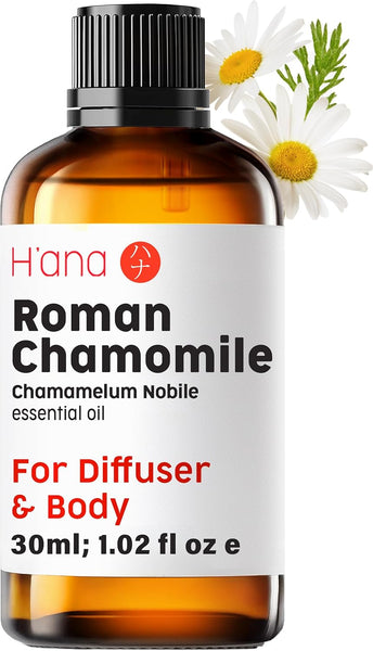 H'Ana Rose Essential Oil - 100% Pure and Natural Rose Oil for Face, Skin and Diffuser - with a Sweet, Fresh Scent, Smells like Fresh Roses - Symbolises Love and Beauty (30Ml)