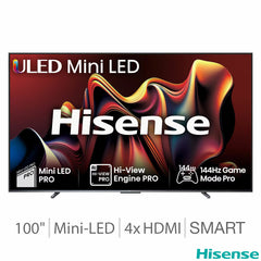 Hisense 100U7NQTUK 100 Inch Mini-Led 4K UHD Smart TV