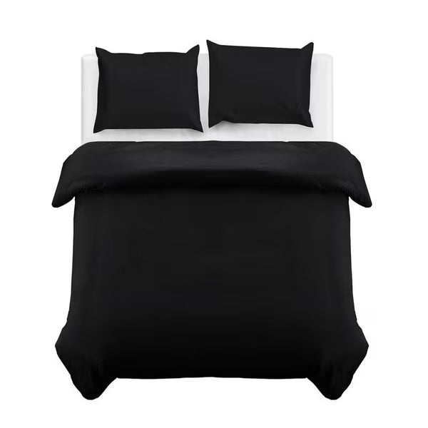 Divine Textiles-Plain Duvet Cover Bedding Set with Pillowcases – Soft & Smooth Everyday Bed Linen – Easy Care Comfortable Quilt Cover – Single Double King Super King Sizes Bedroom Set