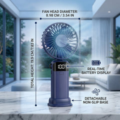 Smart LED Digital Cooling Fan with Temperature Display, Adjustable Modes & Timer, Portable Desktop Fan for Home, Office & Bedroom