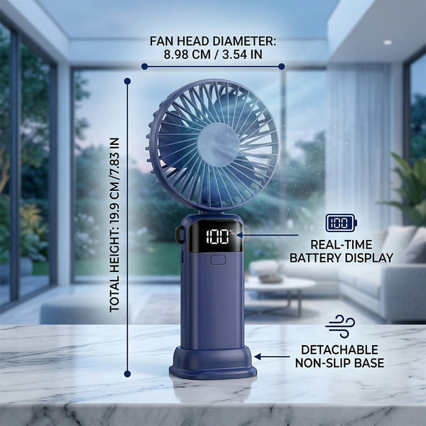 Smart LED Digital Cooling Fan with Temperature Display, Adjustable Modes & Timer, Portable Desktop Fan for Home, Office & Bedroom