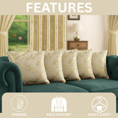Set of 4 Marble Style Cushions Filled, Soft Decorative Pillows for Sofa, Couch, Bed & Living Room, Modern Gold Marble Pattern Accent for Home Décor