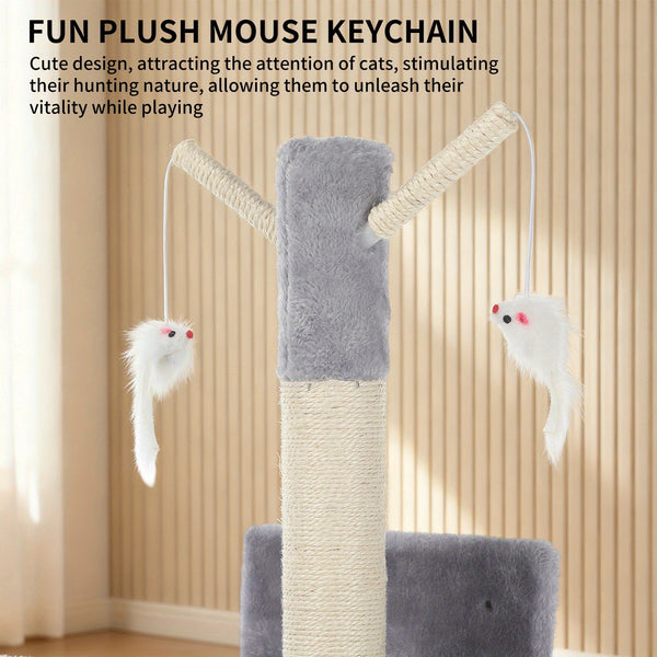 Pet Wall Furniture, 3pcs Cat Shelves with Scratching Posts, Scratching Pads, Perches, Cat Wands, Toy Balls, Corner Design Cat Wall Shelves for Indoor Cats, Kittens, Light Grey
