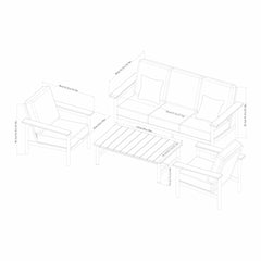 Sunvilla Citadel 4 Piece Deep Seating Set + Cover