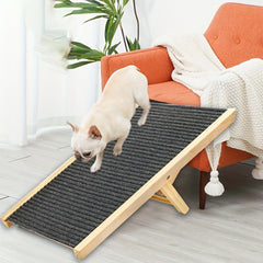 Dog Stairs Foldable Non-Slip Pet Ramp Adjustable Heights Ladder For Car Sofa Bed