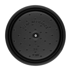 STAUB Cast Iron round Cocotte in Black 24Cm
