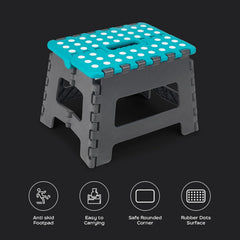 9 Inch Folding Step Stool With Carry Handle & Anti Skid Footpad | Foldable & Collapsible Step Stool