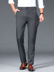 2 Men'S Professional Business Suit Pants, Elastic, Wrinkle-Resistant, Non-Ironing, Formal Pants, Casual Trousers, Loose And Versatile Casual Straight-Leg Suit Pants for Office Workers
