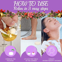 Shower Steamers Advent Calendar 2025 for Adult Kids Bath Bombs Aromatherapy Advent Calendars for Women Men Girls Boys