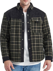 US Size Men'S Casual High-Quality Fall/Winter Plaid Jacket