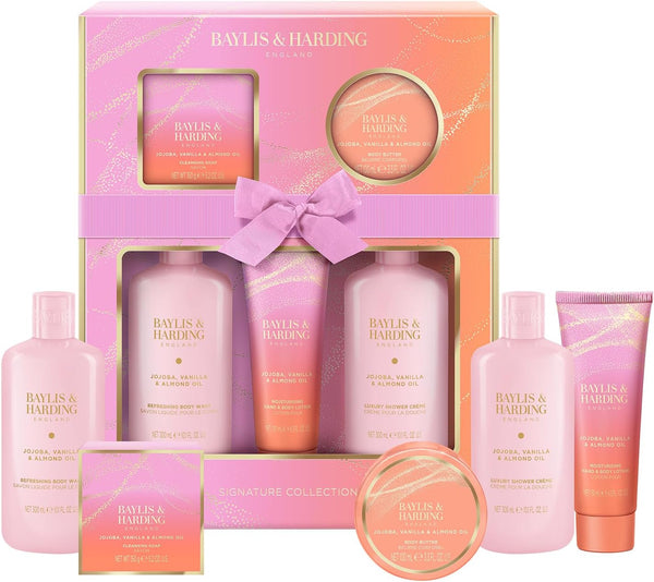 Baylis & Harding Jojoba, Vanilla & Almond Oil Luxury Pamper Gift Set (Pack of 1) - Vegan Friendly