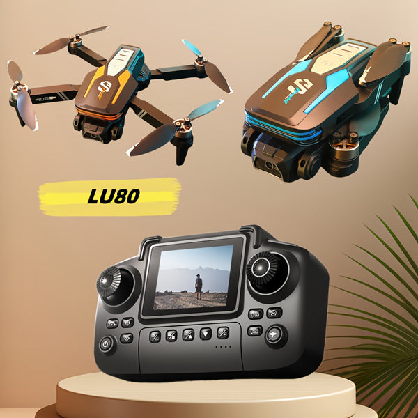 [ Essential for Camping Season ] LU80 drone, dual electrically adjustable cameras+screen remote control, intelligent obstacle avoidance+one click takeoff, suitable for outdoor party record starry sky camping!, Aerial Photography, Outdoor Drone