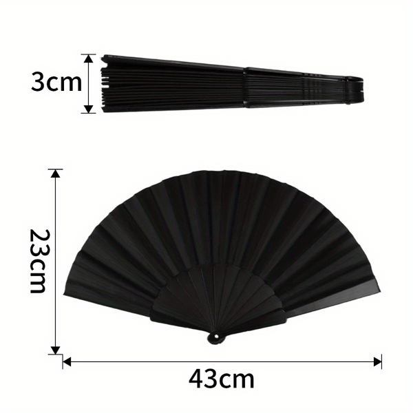 2Pcs Hand Fan Held Portable Spanish Dances Fabric Folding Party Wedding Gift
