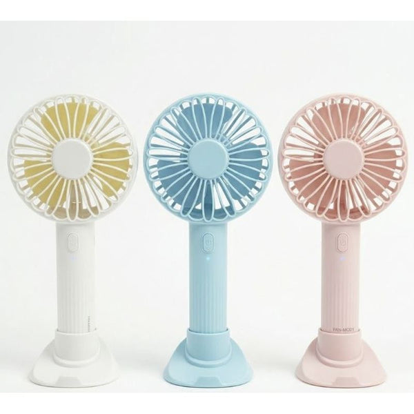 Hand Held Fan Rechargeable Plastic Electric Portable Powerful USB Battery Cooler Cool Summer Fan 3 Speeds