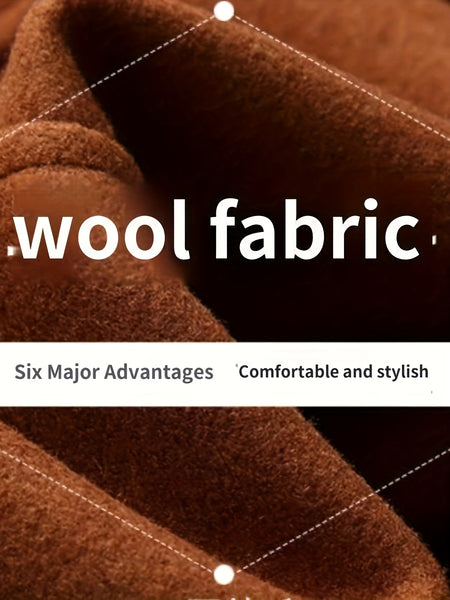 New Autumn And Winter 802 Detachable Double-Layer Collar Thick Velvet Blend Overcoat for Men