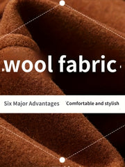 New Autumn And Winter 802 Detachable Double-Layer Collar Thick Velvet Blend Overcoat for Men