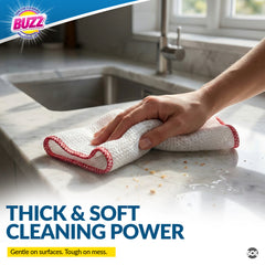 Dish Cloths 8pk | 300 x 220mm Dish Cloth Set for Everyday Washing Up and Kitchen Cleaning | Soft Reusable Cleaning Cloths Approx 14g Each | Practical Kitchen Cloths for Dishes, Surfaces and Spring Cleaning