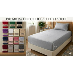 Extra Deep Fitted Sheets 30cm deep pocket with Elastic Cornes For Perfect Mattress Fit, Available in Single,Double, King,& SuperKing Size