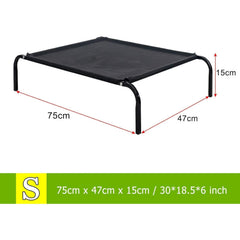 Metal Frame Elevated Dog Bed Portable Raised Pet Cot with Washable Mesh No-Slip Rubber Feet for Indoor & Outdoor Use, Small/Medium/Large to choose
