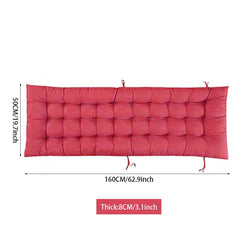 Garden Bench Cushion Chair Cushion, Sun Lounger Cushion Pads 160*50*8cm Thick Garden Recliner Chair Replacement Anti-Slip Cushion Sunbed Cushion 2 3 Seater Seat Pad for Porch Swing Patio Lawn Various Colour Options