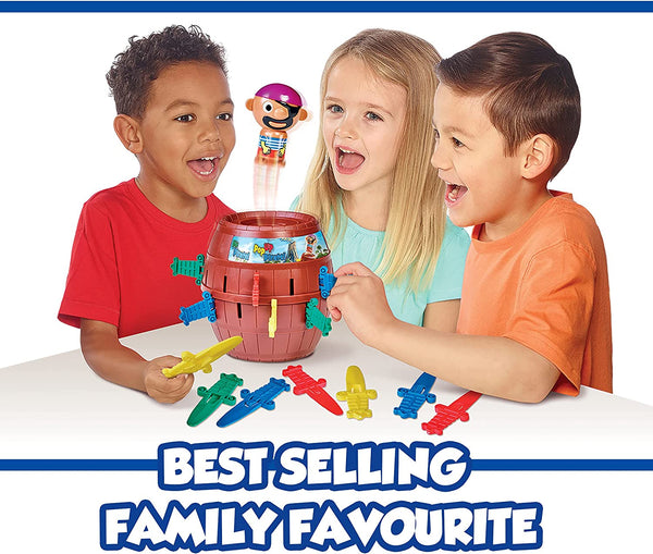 TOMY Pop up Pirate Classic Children'S Action Board Game, Family and Preschool Kids Game for Children 4, 5, 6, 7, 8 Year Old Boys Girls Adults,Packaging May Vary, Wood - Choc Brown