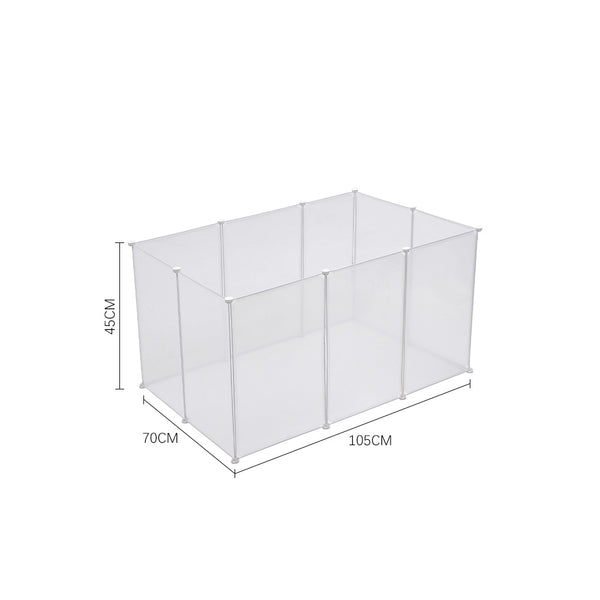 Kitten Playpen, Rabbit Playpen, Small Animal Playpen with Indoor, Foldable Plastic Fence for Guinea Pig, Cat, Puppy, Rabbits - 10 Panels, 105*70*45cm