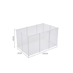 Kitten Playpen, Rabbit Playpen, Small Animal Playpen with Indoor, Foldable Plastic Fence for Guinea Pig, Cat, Puppy, Rabbits - 10 Panels, 105*70*45cm