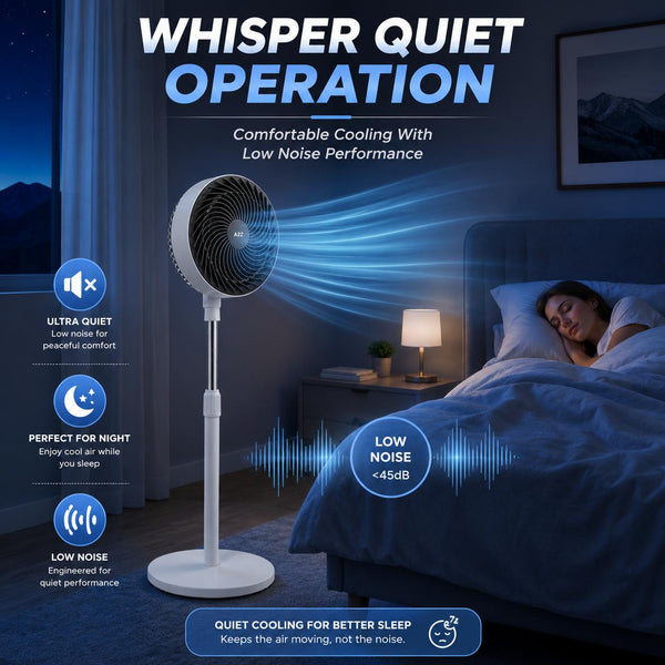 Air Circulation Fan Electric Fan Rechargeable Oscillating Fan 3-Gear Adjustment Stand Fan Household Air Circulation Fan